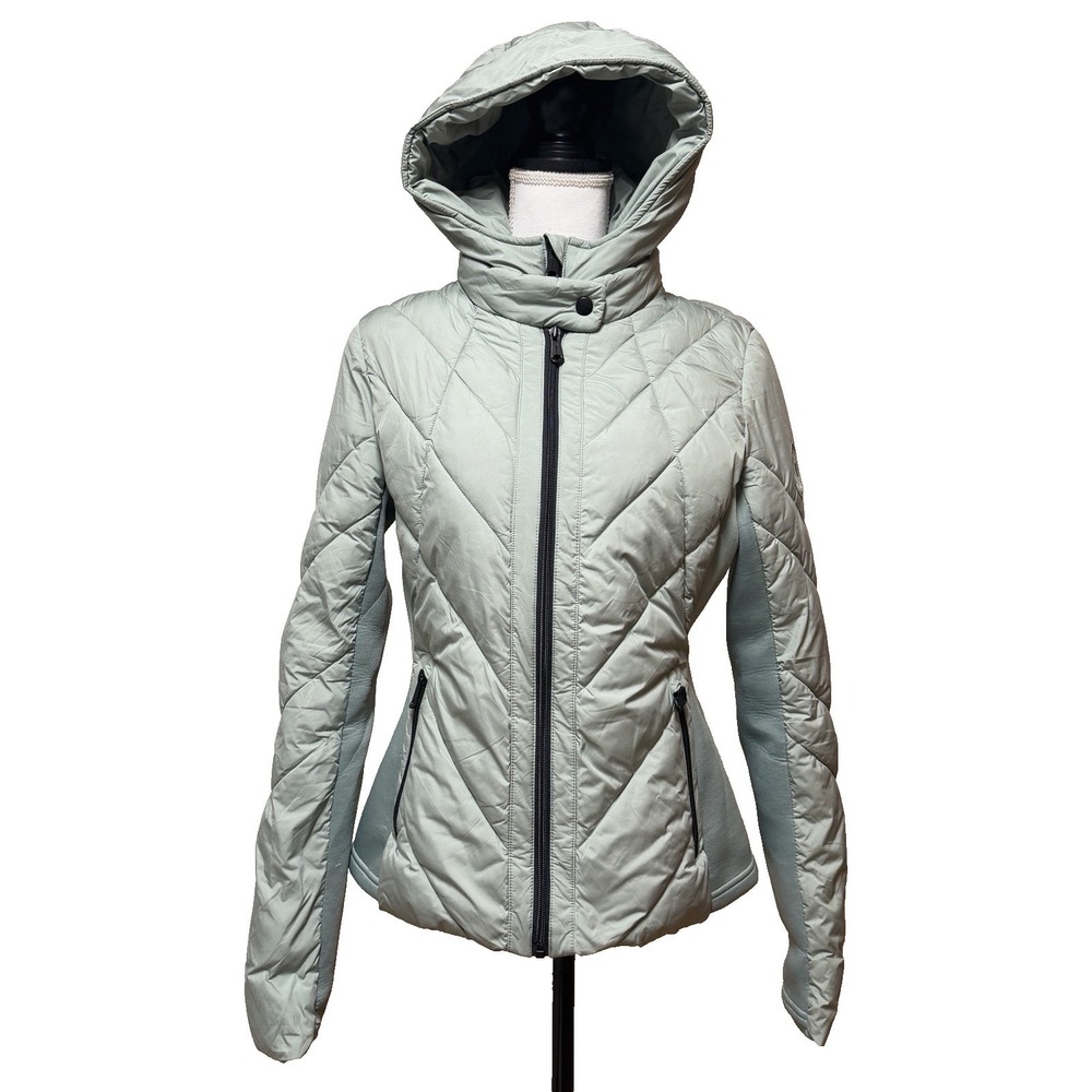 Bernardo Super Swift M Puffer Jacket Womens Hooded Outdoors‎ Ecoplume Sage Green